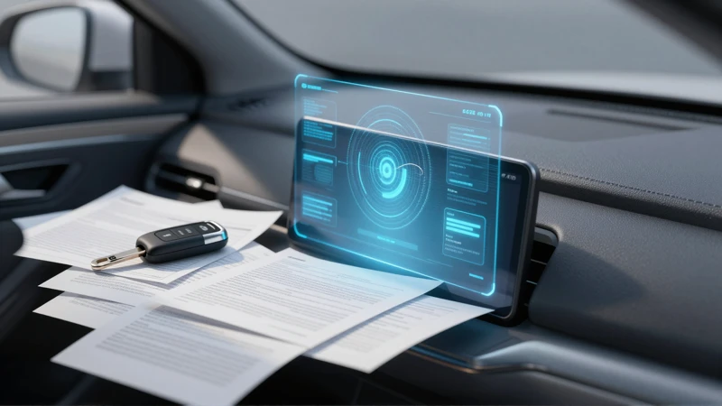Dashboard futurista con elementos digitales y realistas