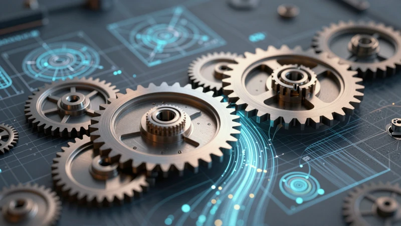 Mecanismos técnicos y datos digitales en detalle óptico
