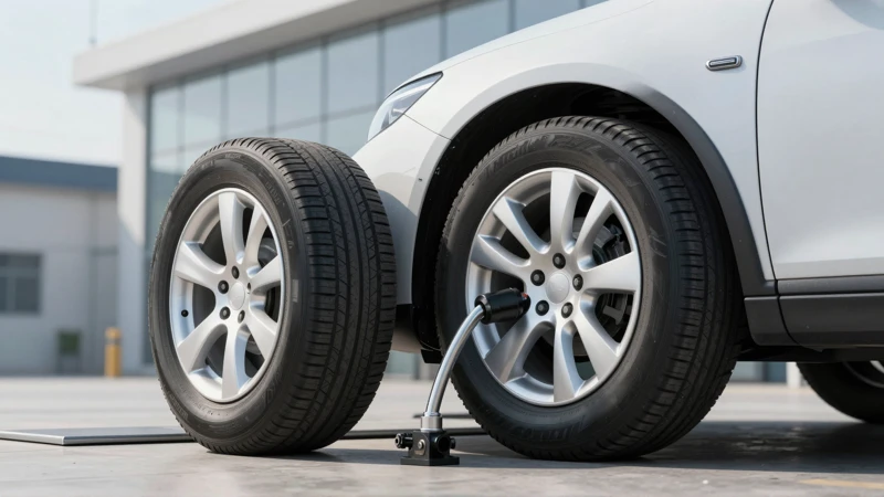 Inspección vehicular moderna en detalles cromáticos